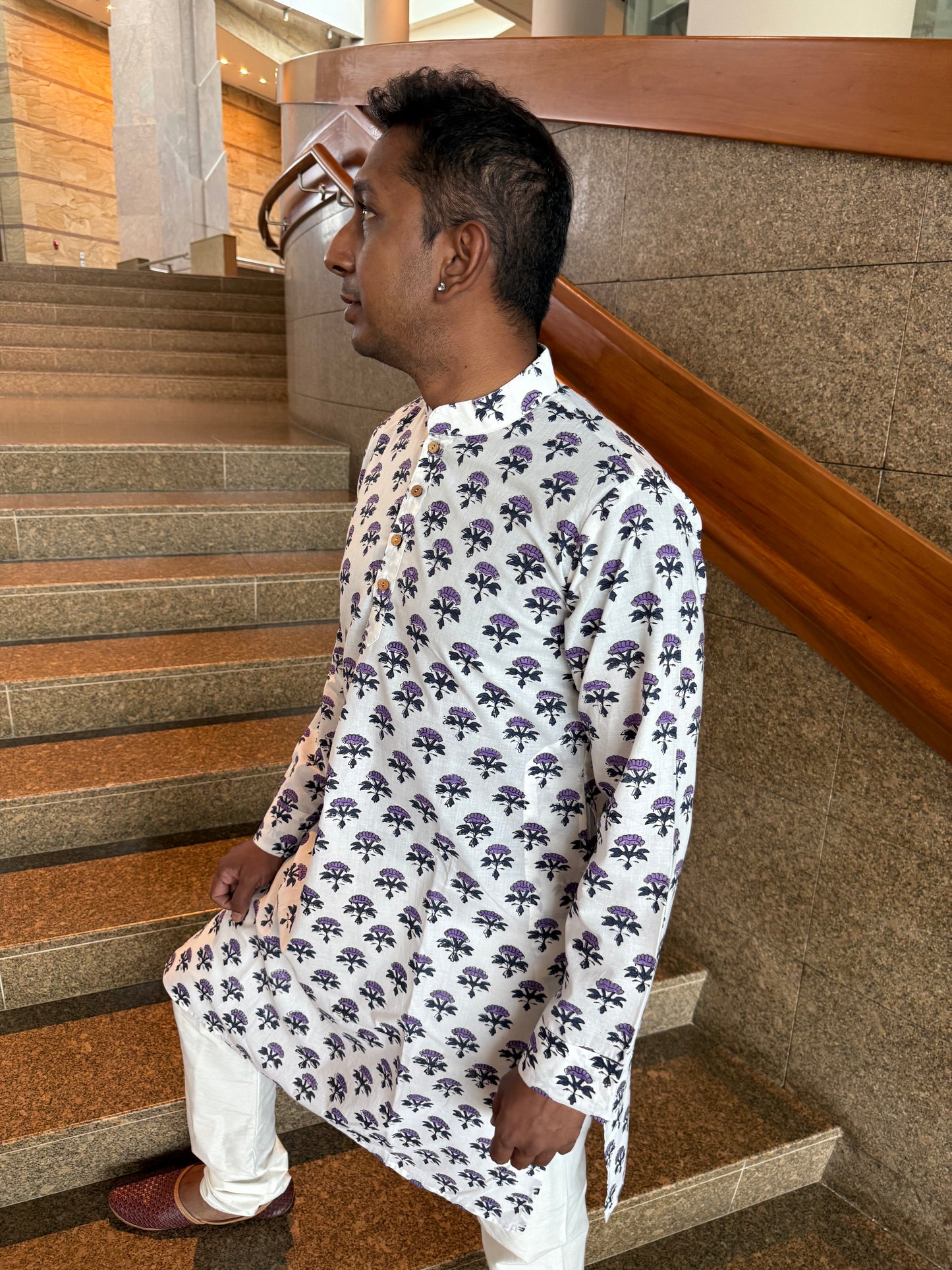 Midautumn Rains - Amethyst Bloom Kurta