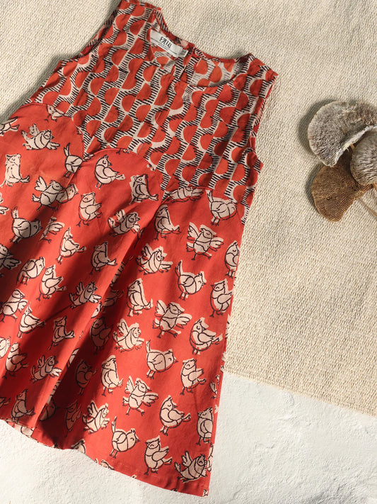 Chhapa - Maroon Chidiya Dress