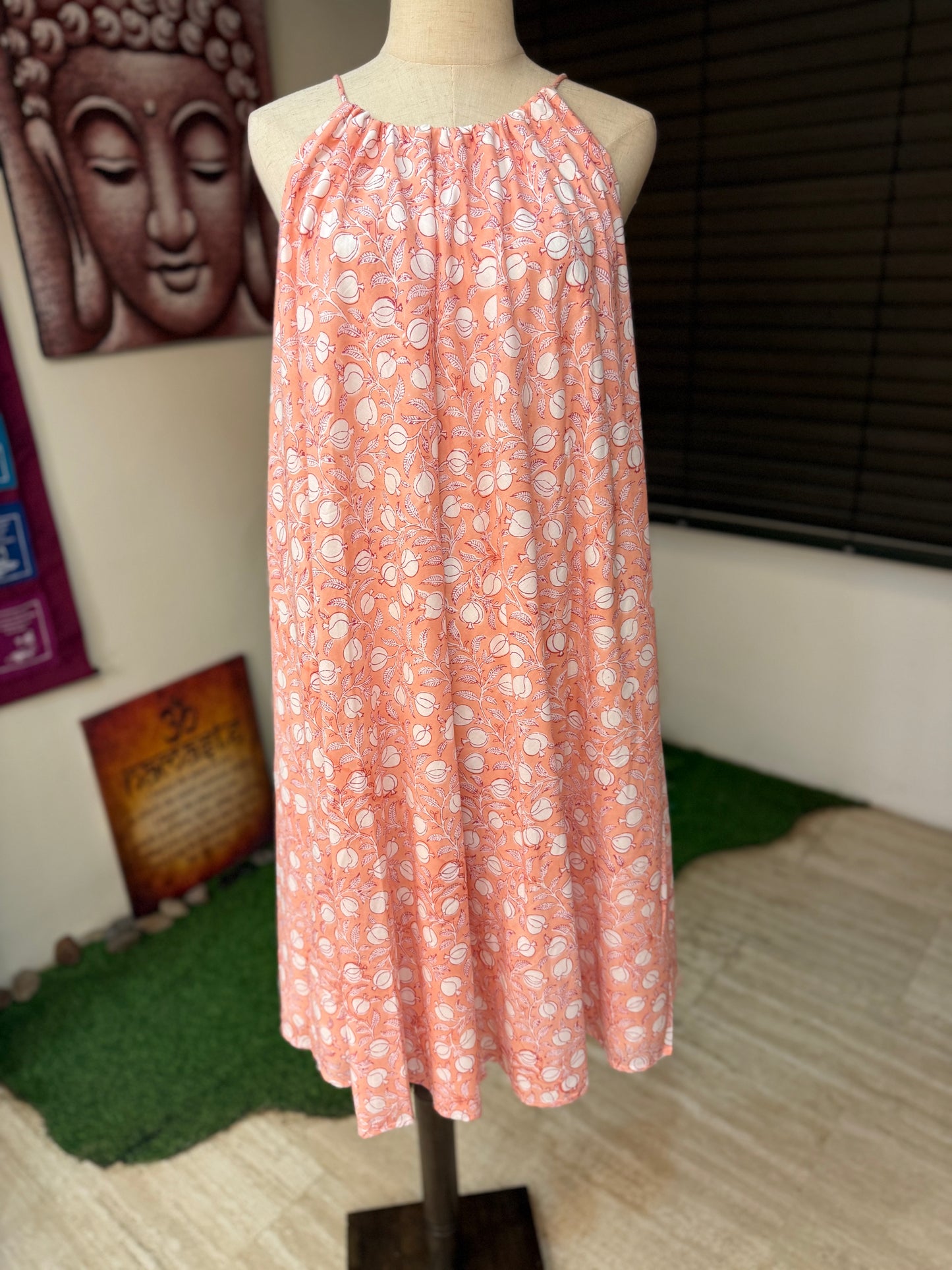 Iksha - Pink Mirage Midi Swing Dress