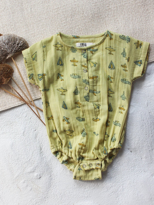 CHHAPA - Baby Muslin Aeroplane Romper