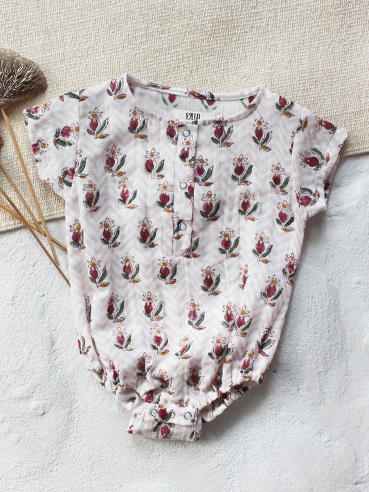 CHHAPA - Baby Muslin Flower Romper