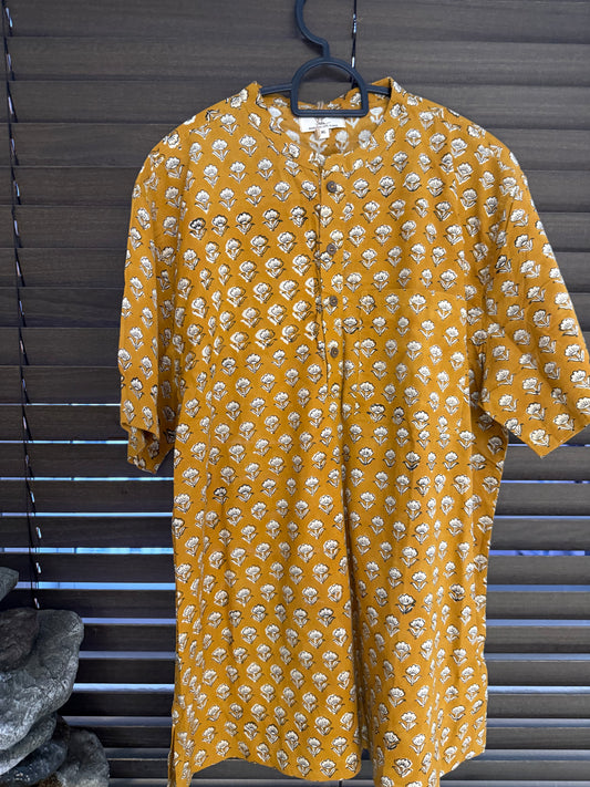 Suta - Lemon and Cream Cheese Short Kurta
