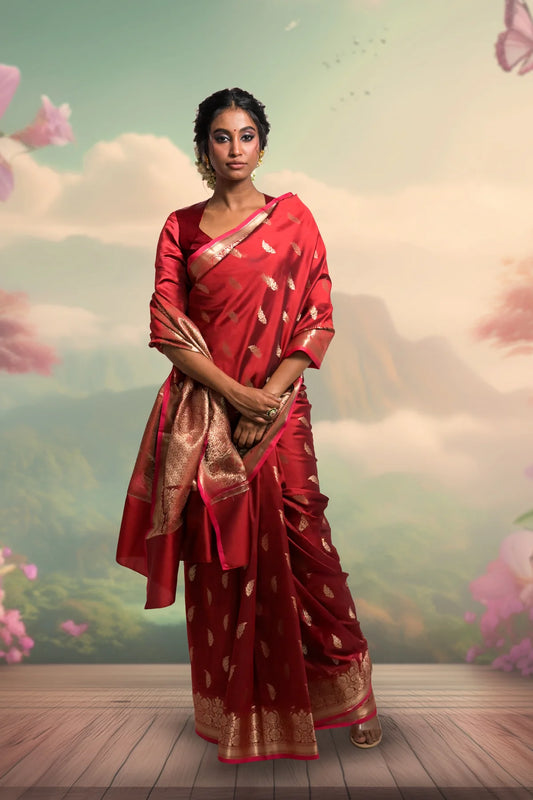Huts & Looms - SHEHNAI RANG SAREE