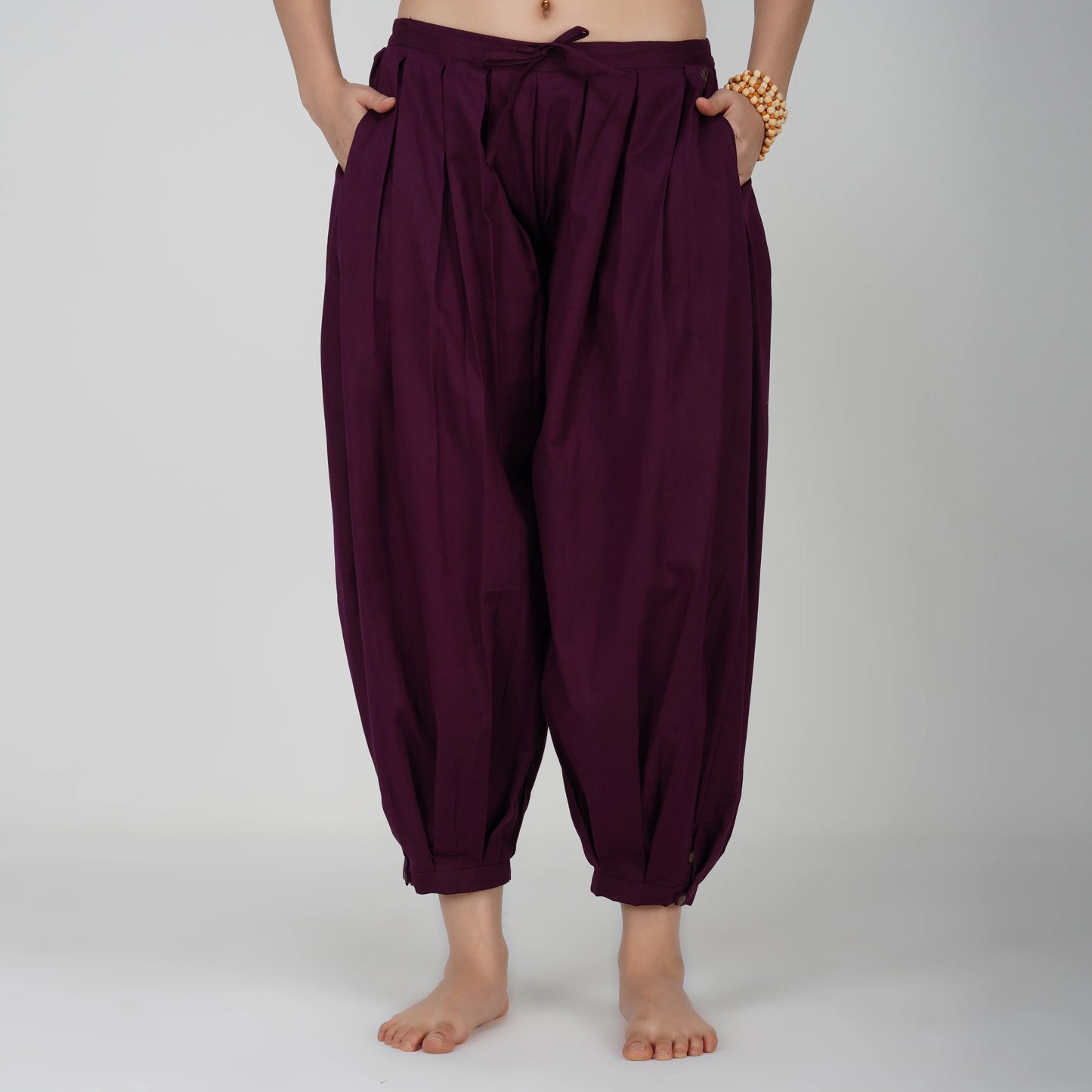 AKISO- Women Cotton Yoga Pants Purple -Chakra