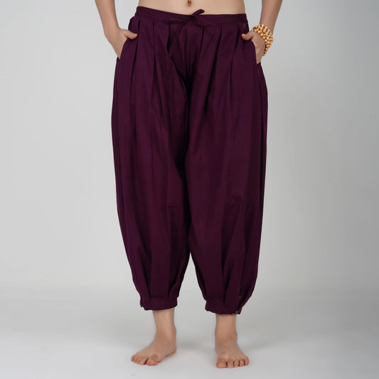 AKISO- Women Cotton Yoga Pants Purple -Chakra