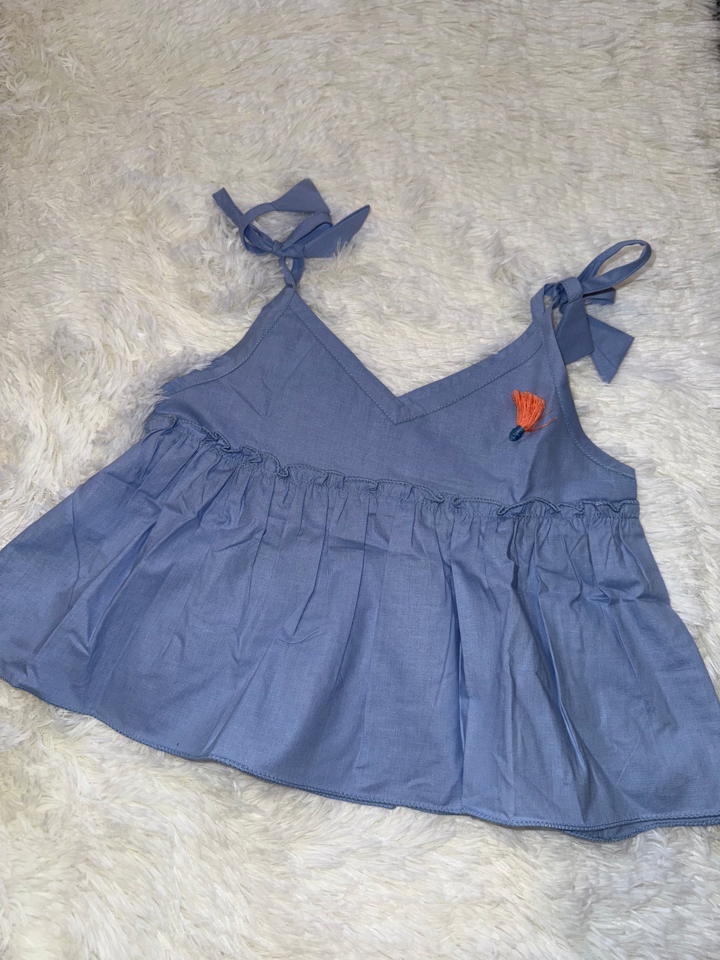 Akiso - Knot Strap Blue Top