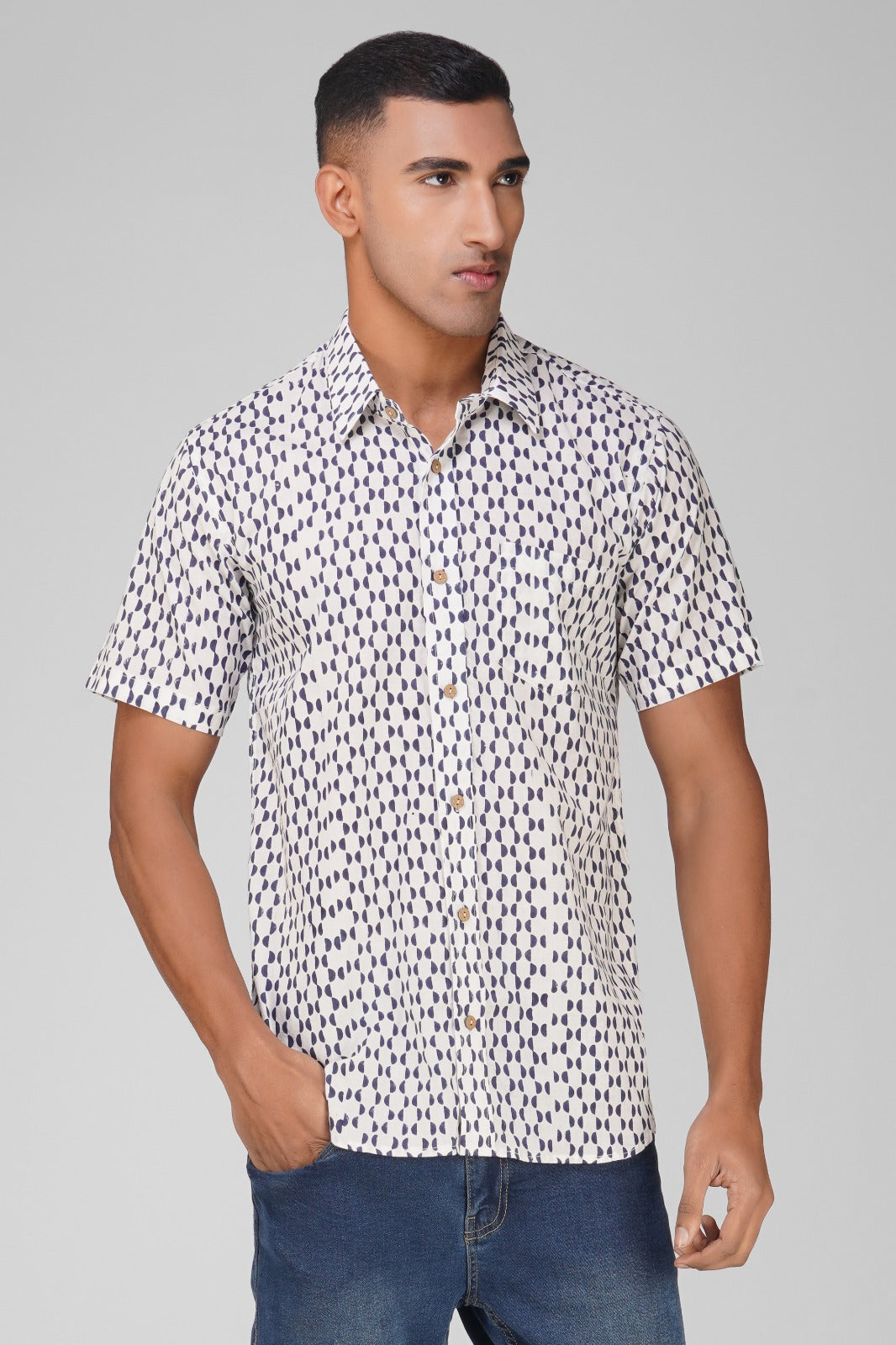 Midautumn Rains - Half Sleeve Men Shirt